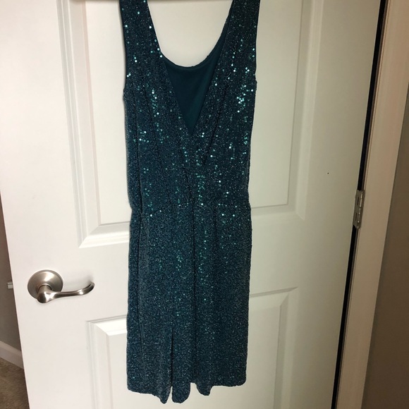 Express Dresses & Skirts - Teal sequined dress